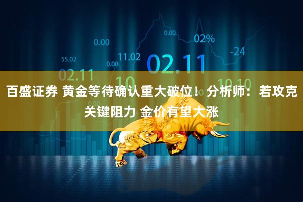 百盛证券 黄金等待确认重大破位！分析师：若攻克关键阻力 金价有望大涨